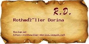 Rothmüller Dorina névjegykártya
